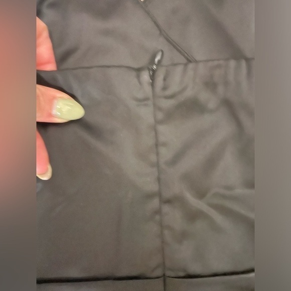 Black mini slip dress with crystal straps and tassel side design - Picture 10 of 11